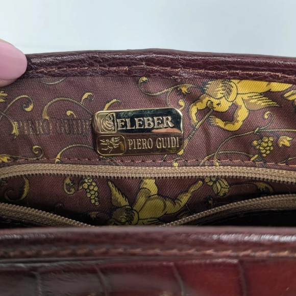 Celeber PIERO GUIDI Vintage Purse Collectors Bag Italy Leather Silk Key Lock - Picture 6 of 16